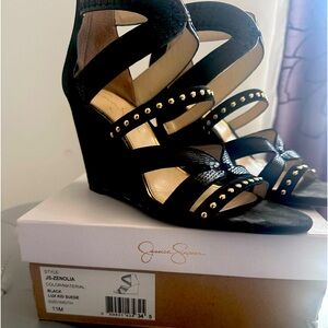EUC Jessica Simpson Zenolia Strappy Wedge Sandals Women’s 11 M